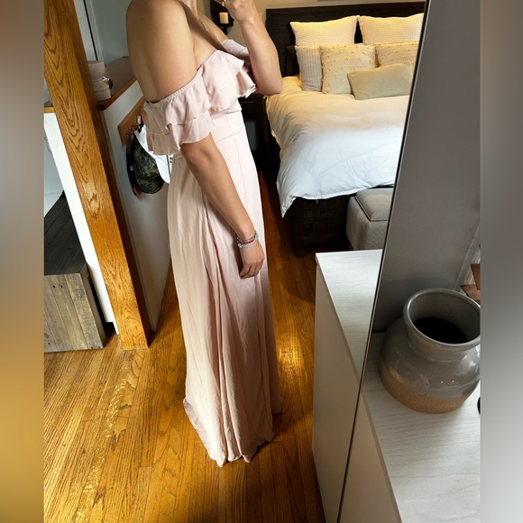 Dusty light pink evening dress- great for prom, bridesmaid, wedding guest, etc! - Picture 2 of 6